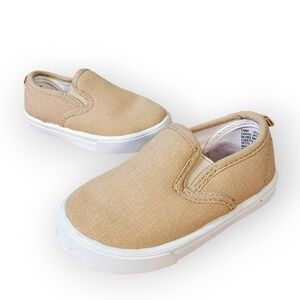 Garanimals Tan Canvas Loafers Slip on Sneakers Size 6